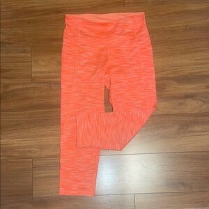 Old Navy Coral High-Rise Leggings Cropped 3/4 Length with Pockets